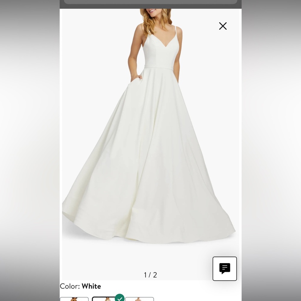 Elegant White Women's Dress